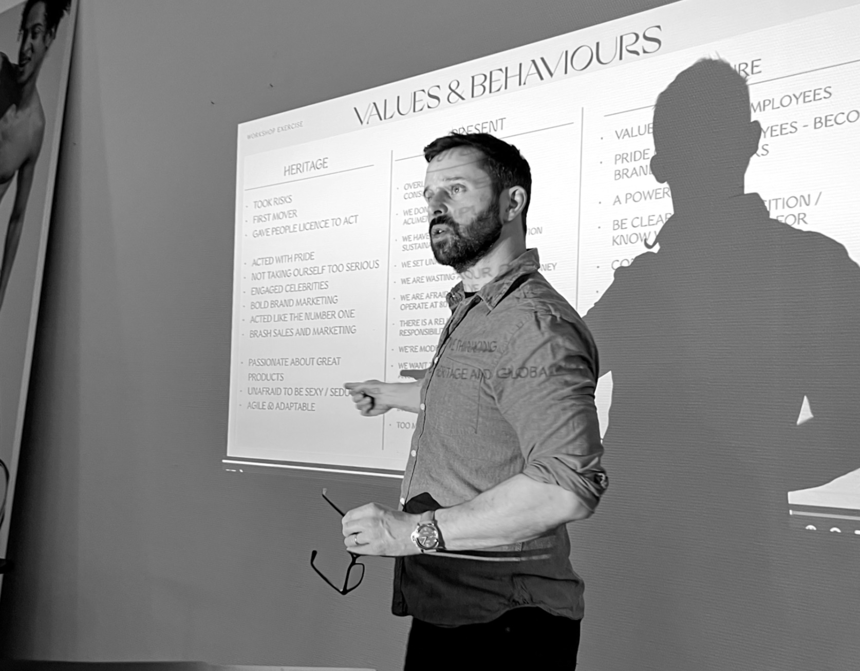 Tom Buttle presenting